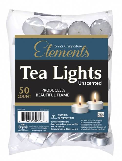 VELAS TEALIGHTS BLANCAS - 50 Unidades