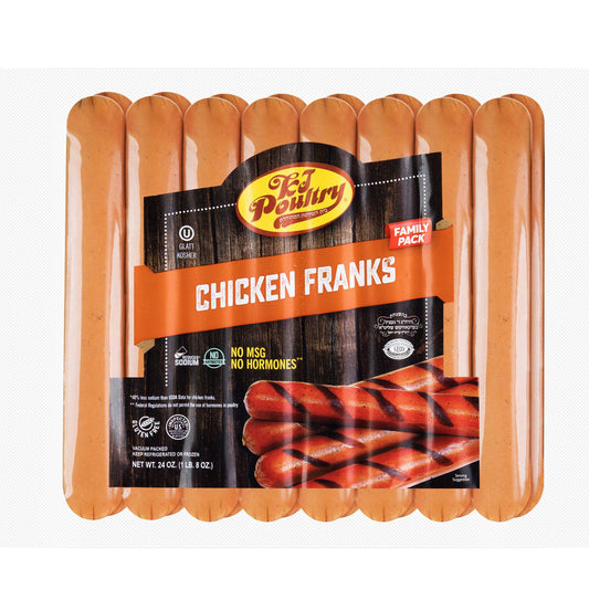 SALCHICHAS DE POLLO 24 OZ - KJ POULTRY