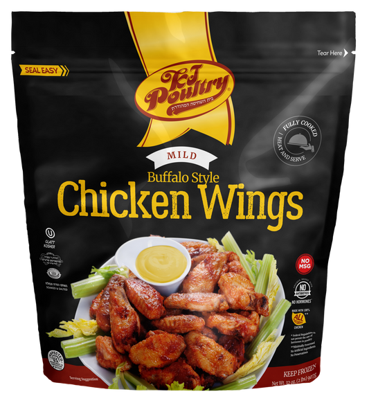 ALITAS DE POLLO SALSA BUFALO 2 LB -  KJ POULTRY