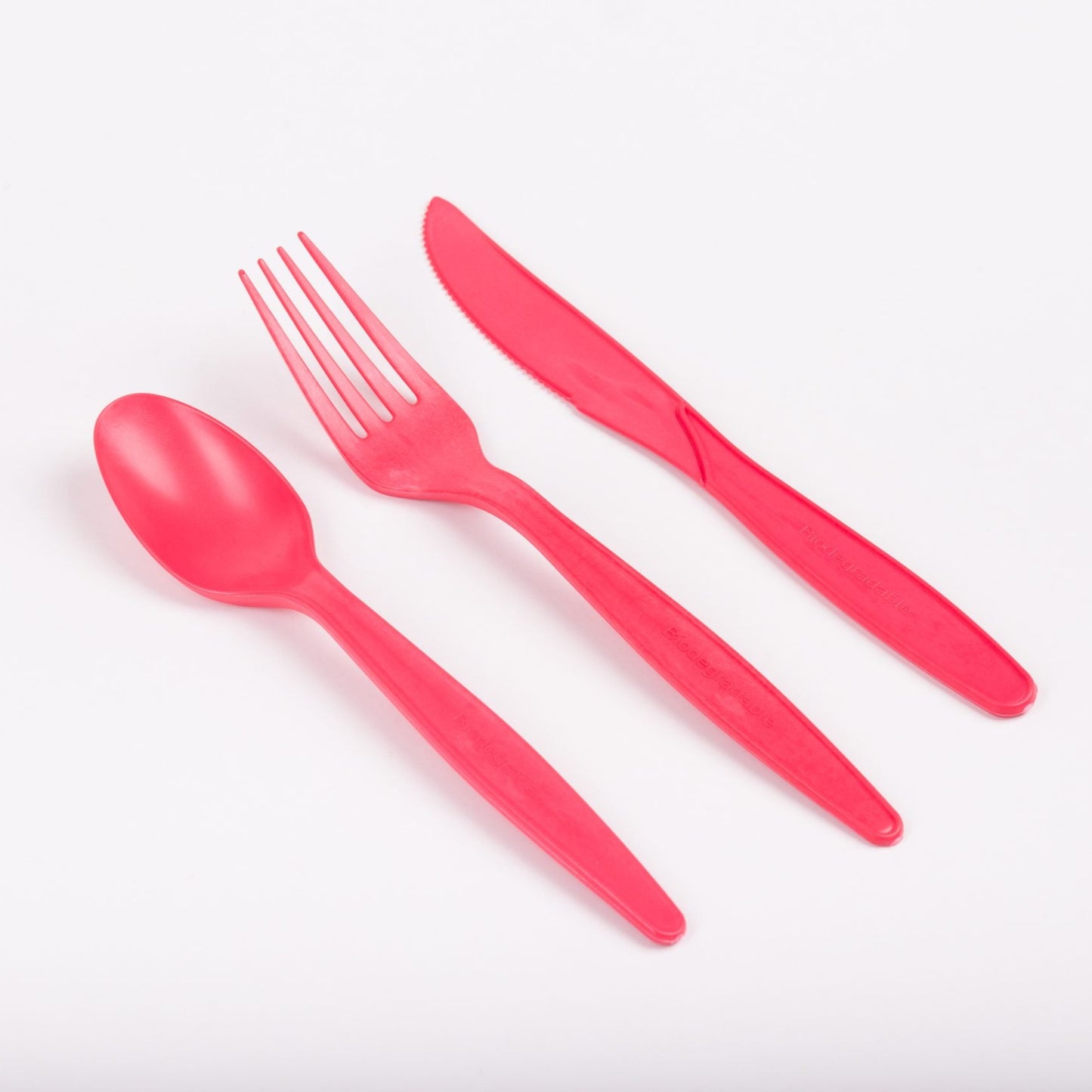 CUCHILLO GRANDE DE PLASTICO BIODEGRADABLE ROJO