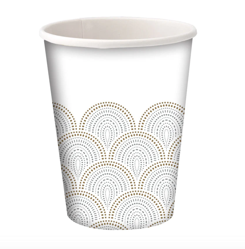 VASOS ONDAS METALICAS DE PAPEL PREMIUM
