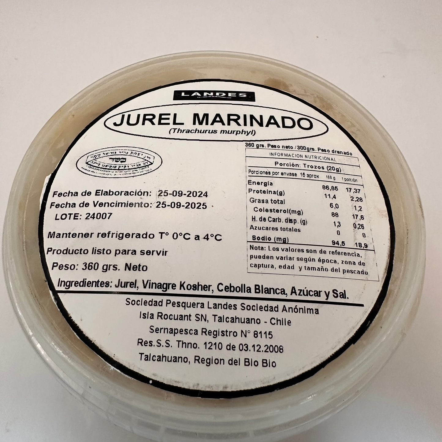 JUREL MARINADO - 360 Gramos