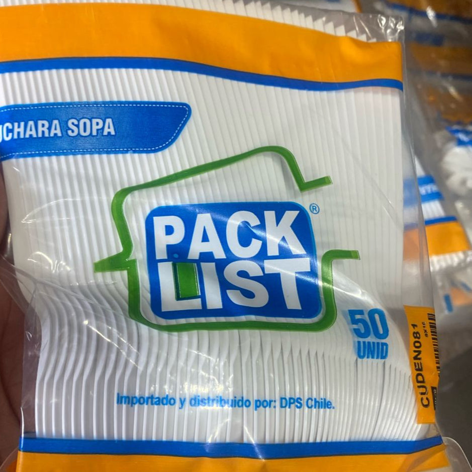 CUCHARA DE SOPA PLASTICO BLANCO