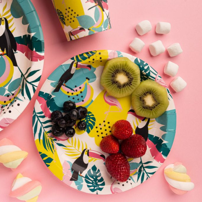 PLATO CARTON BIOELY BIODEGRADABLE TUCAN - 18 CM