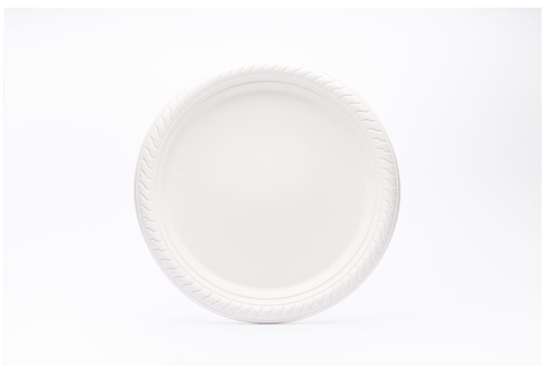 PLATO PLASTICO BIODEGRADABLE BLANCO 25 CM