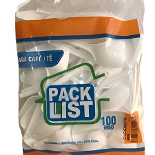CUCHARA DE CAFE/TE PLASTICO BLANCO