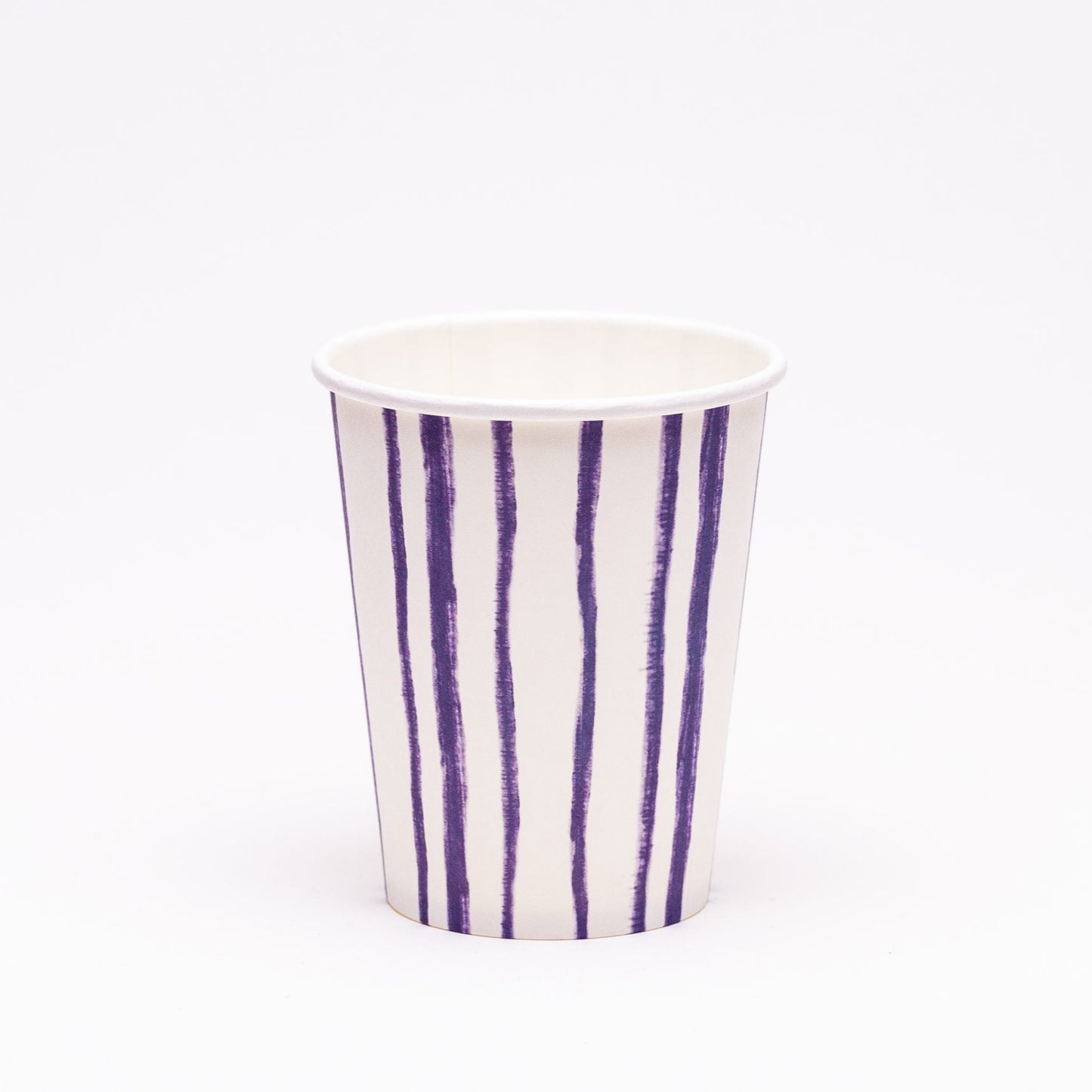 VASOS DE CARTON BIODEGRADABLE LINEAS AZULES 250 ML