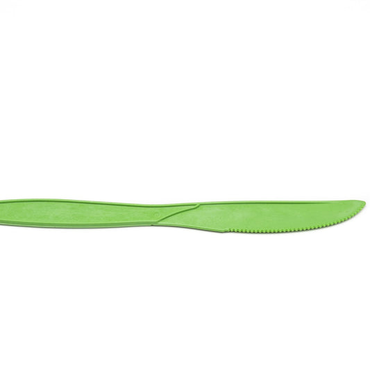CUCHILLO GRANDE DE PLASTICO BIODEGRADABLE VERDE