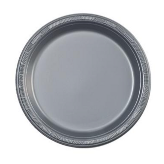 PLATOS - PLASTICOS PESADO HANNA PLATEADO