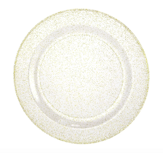 PLATO PEQUEÑO - VAJILLA GLITTER DORADA PREMIUM