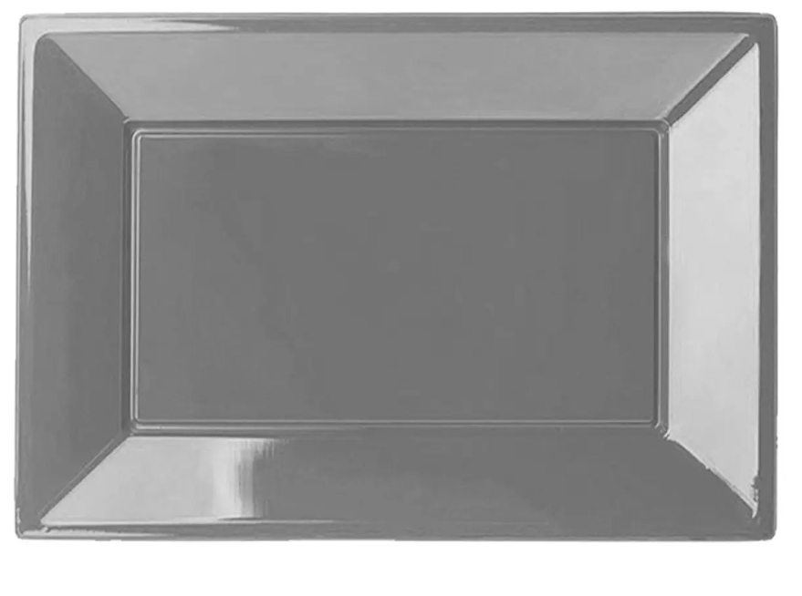 BANDEJA PLASTICA RECTANGULAR X 3