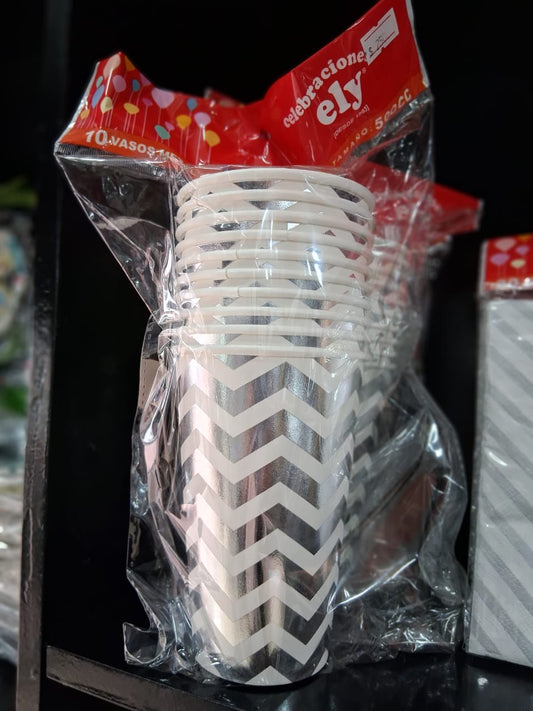 VASOS 500 ML METALIZADO X 10 UNDS